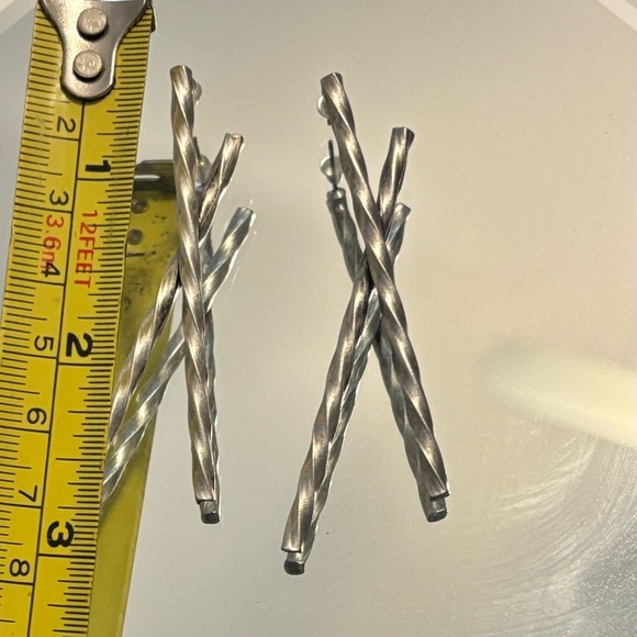 Antique Silver Handmade Jewelry - Cross Rods Bracket - Picture 4 of 4